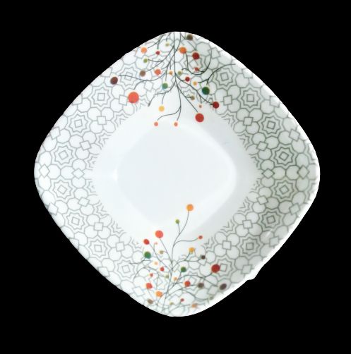 Picture of Melamine 5" Square Firni Bowl (6 Pcs) - Diamond Melamineware