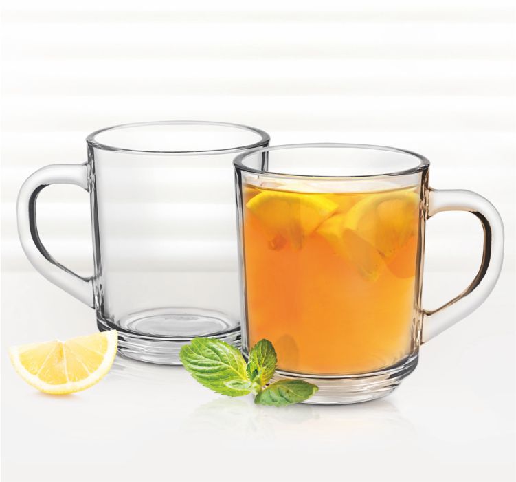 Picture of Glass Coffee Mugs Set of 6 (250 ML ) with Handles for Hot Beverages