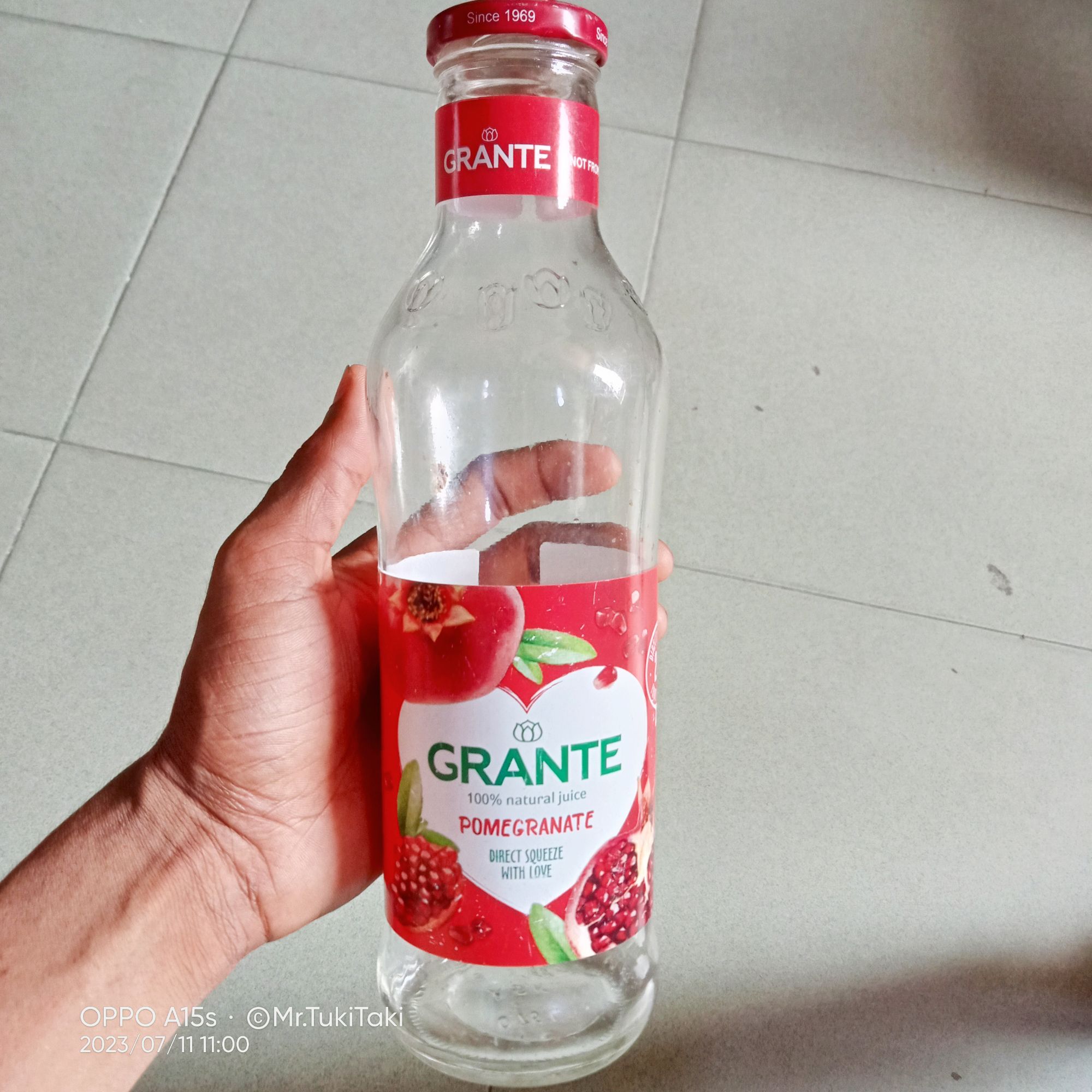 Picture of Glass Water Bottle 750ml For Milk, Juice & Drinking Water