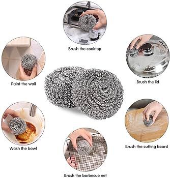 Picture of Metal Scouring Pads 30 gm ,2pcs pack,Heavy Duty Cleaning Supplies
