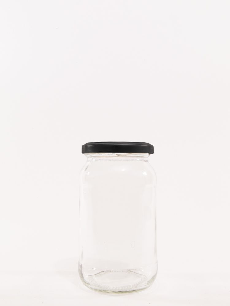 Picture of 500g honey jar ,Clear Round Glass Jar & Black Lid
4 pcs set.