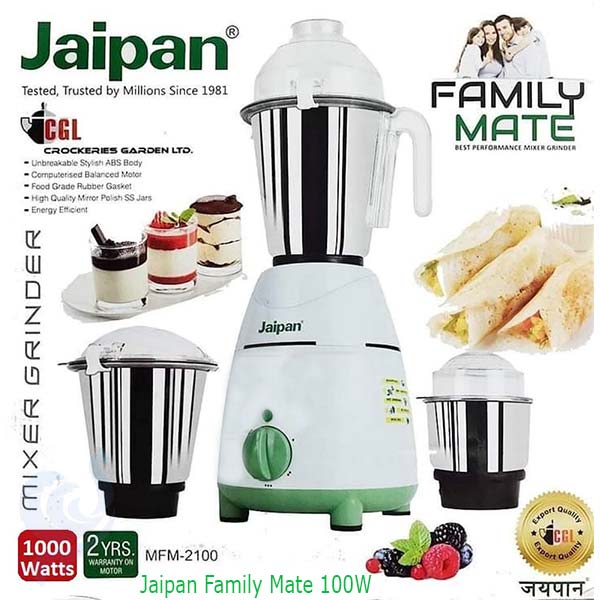 Picture of Jaipan Family Mate 1000W 3 in 1 Mixer Grinder(100% Original)