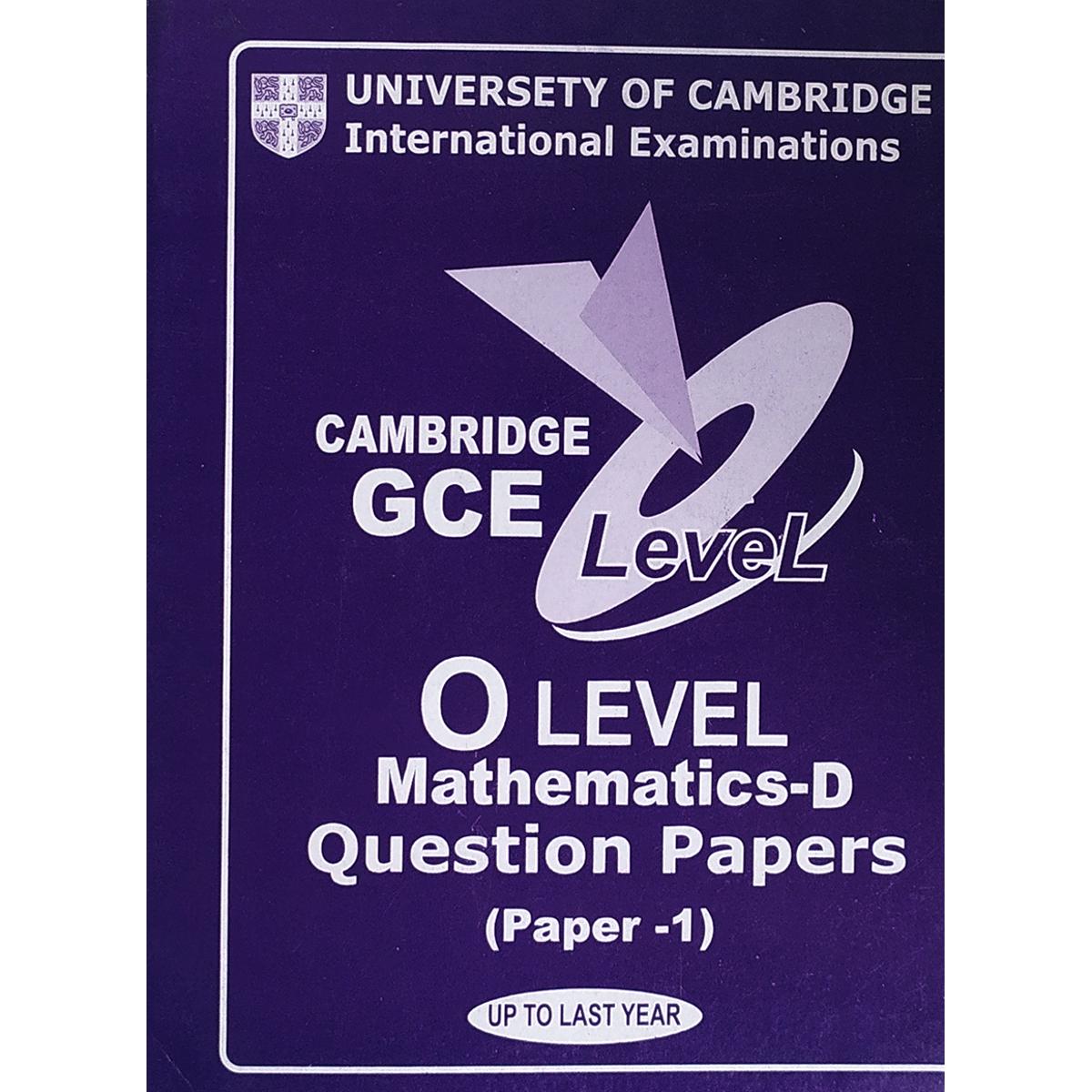 Picture of Cambridge O Level GCE Mathematics - D (Papers-2) Year Wise Question Paper - Up To Last Year