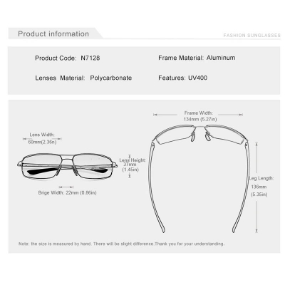 Picture of Kingseven Sunglasses Men Driving Square Frame Classic Eyewear