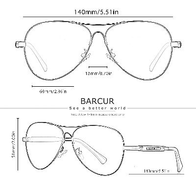 Picture of Polarized Sun Glasses Barcur Brand Stylish New Design Eyewear