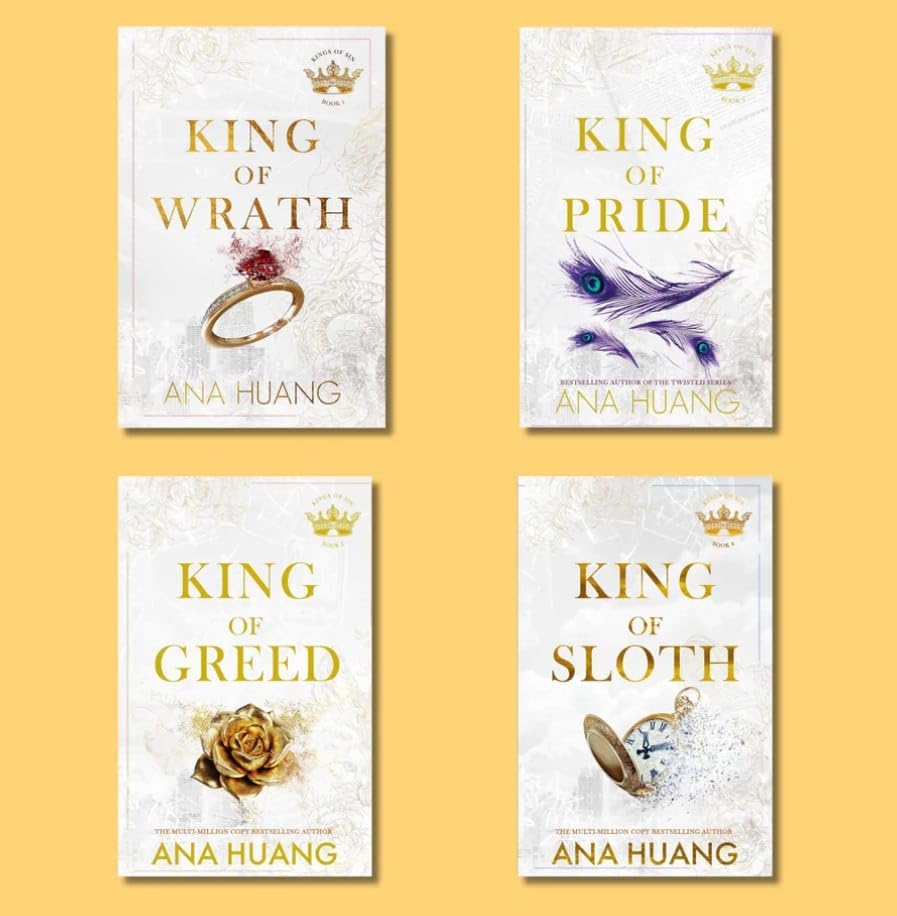 Picture of Kings of Sin Series 4 Books Collection Set By Ana Huang (King of Wrath, King of Pride, King of Greed, King of Sloth) Paperback