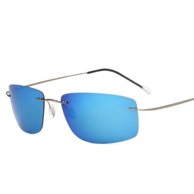 Picture of Rimless and Hingless Sunglasses Lightweight Polarized Titanium Material 
