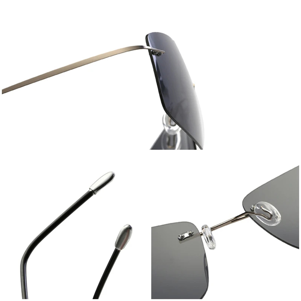 Picture of Men’s Rimless and Hingless Sunglasses High QualityTitanium and  Polarized
