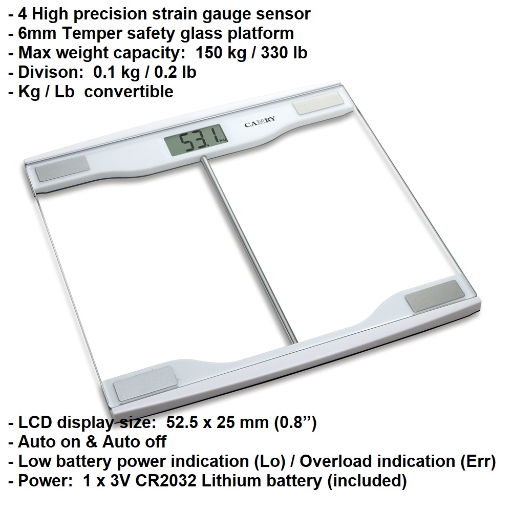 Picture of Camry Digital weight scale 9061 Super slim