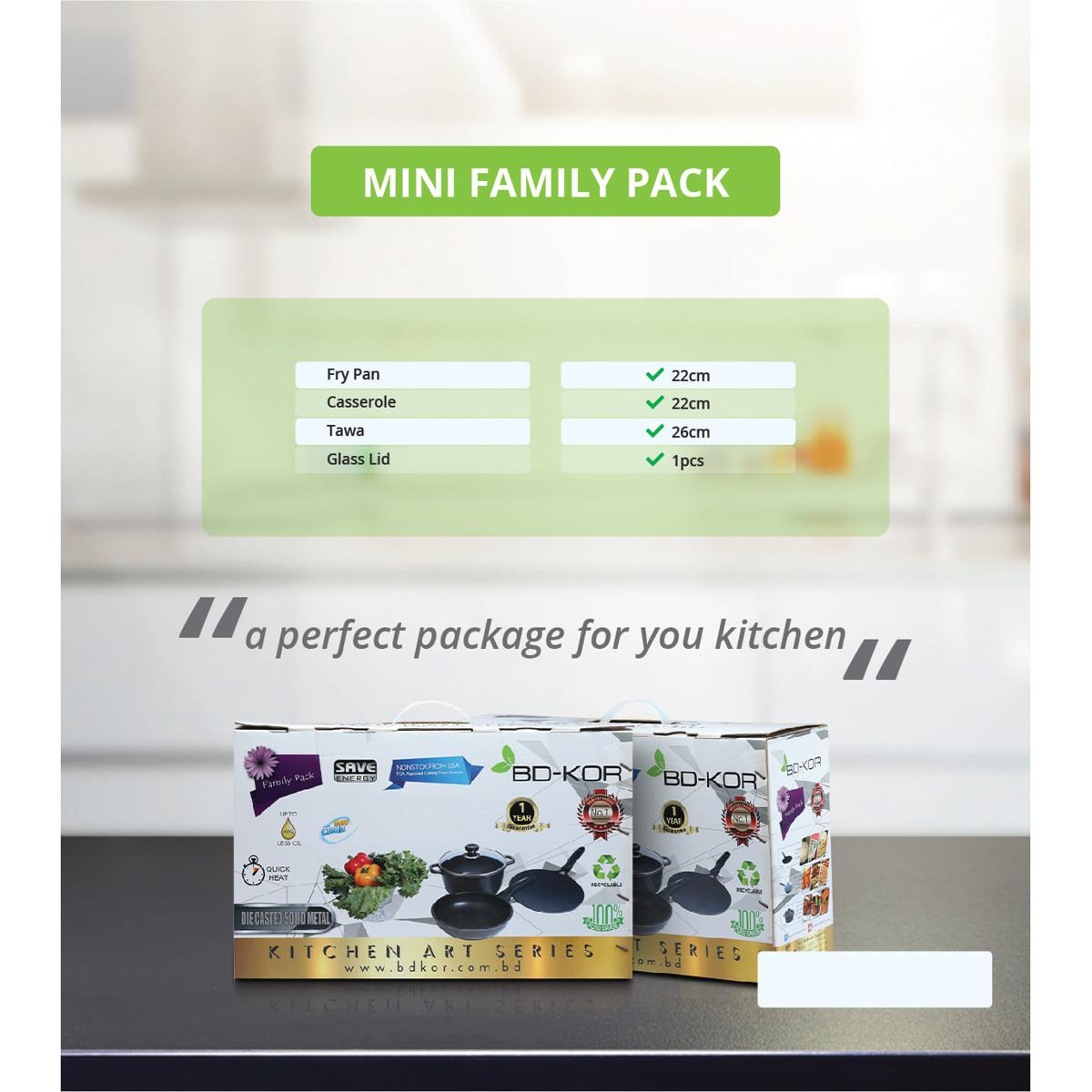 Picture of BD-KOR Non-Stick FAMILY PACK 4 Pcs Premium Marble Coating