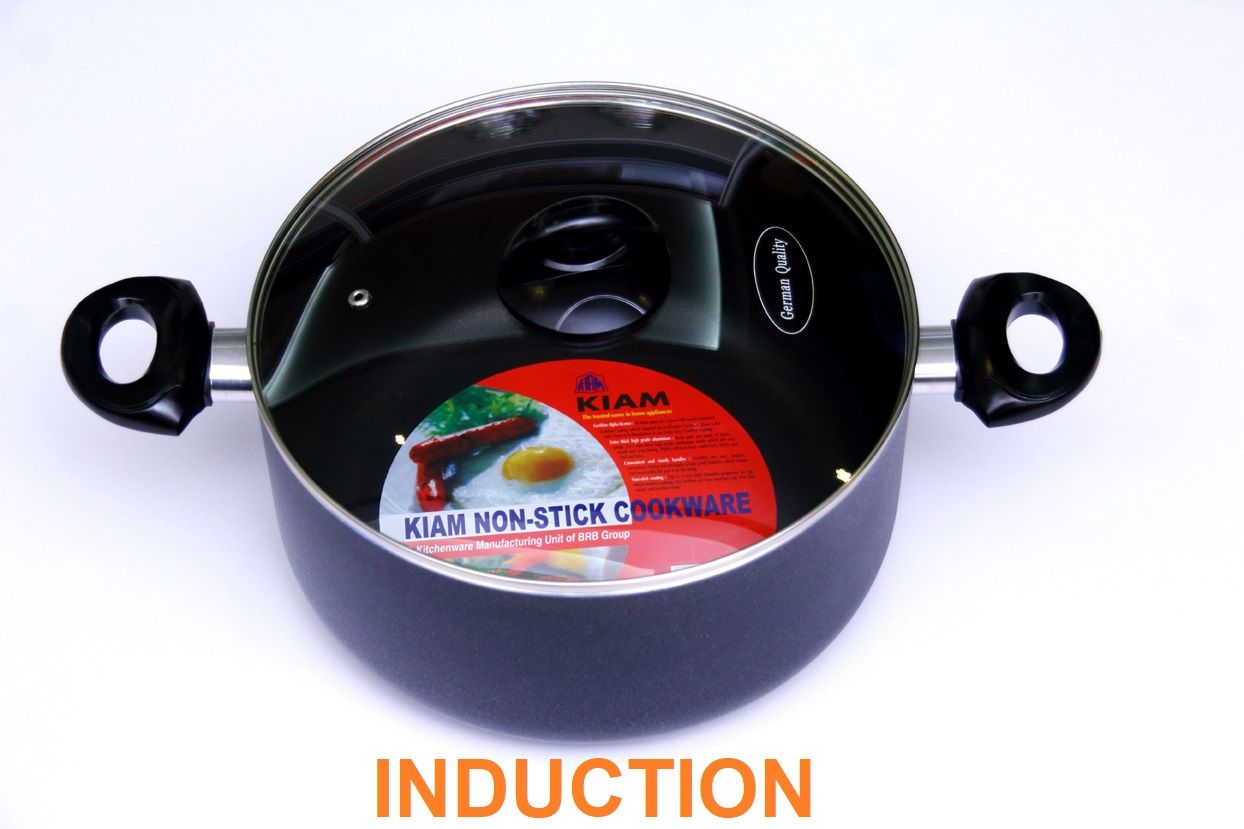 Picture of Kiam sospan 24CM with glass lid (Induction)