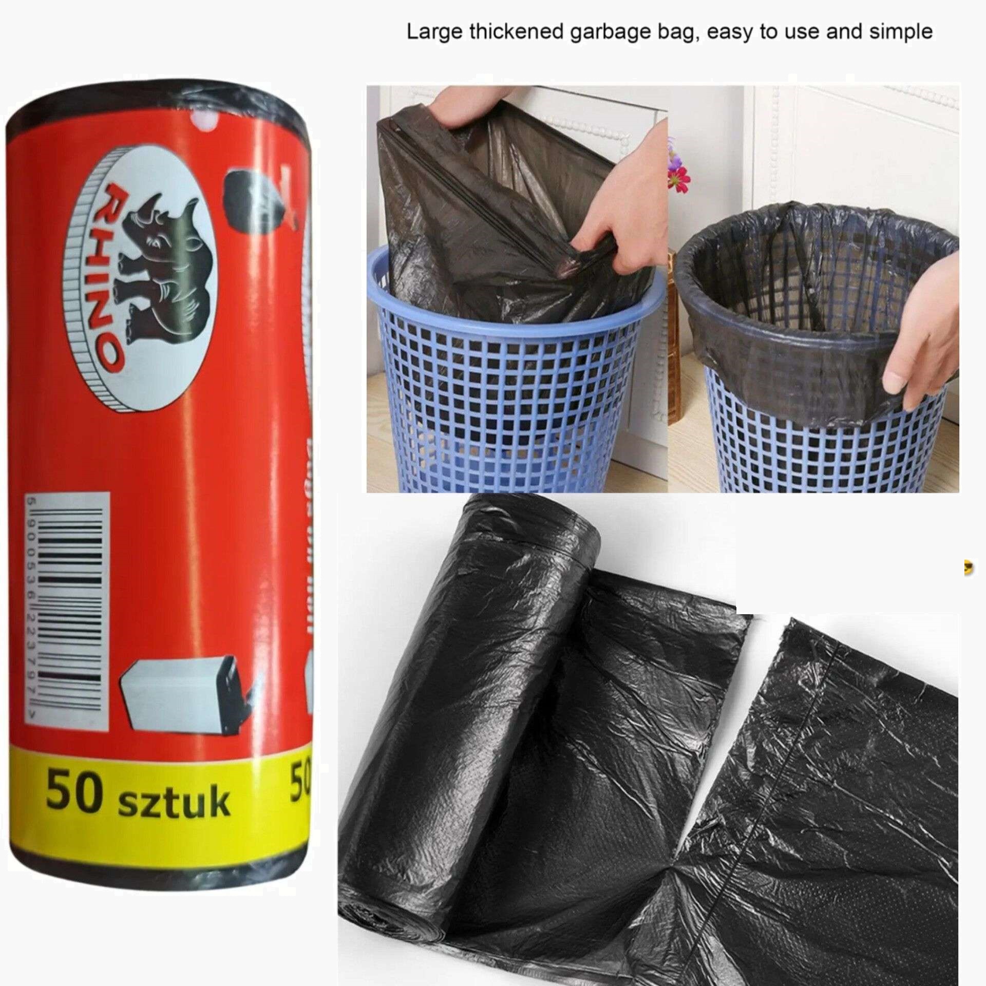 Picture of 35 Liter Garbage bags on roll 50pcs