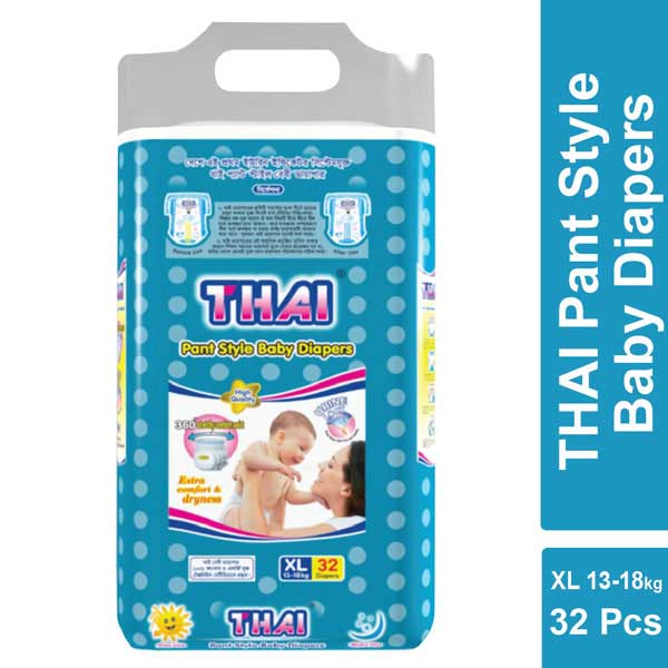 Picture of Thai Baby Diaper Pant XL (13-18 Kg) 32 Pcs
