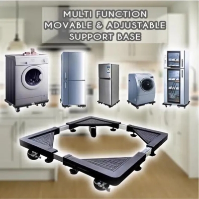 Picture of Washing Machine Stand Rack Mount Refrigerator Fridge Floor Stand Holder Movable Cart Mount Bracket
