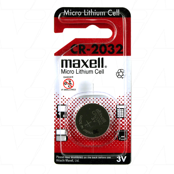 Picture of Maxell CR2032 Lithium 3v Battery for Multi purpose use