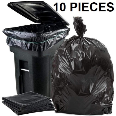 Picture of BLACK (55" X35") 10PCS Trash Bag / PolyBag / Garbage Bag / Moyla Felar Bag / Polibag