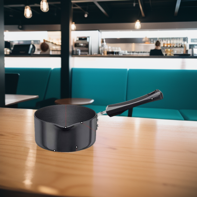 Picture of Hawkins Futura Milkpan, Capacity 1.5 Litre, Diameter 17.8 Cm, Thickness 3.25 Mm, Black (As15)