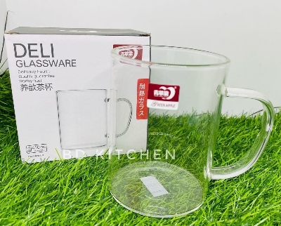 Picture of Deli 450ML Borosilicate Glass Coffee Mug with Colored Handle GPB19