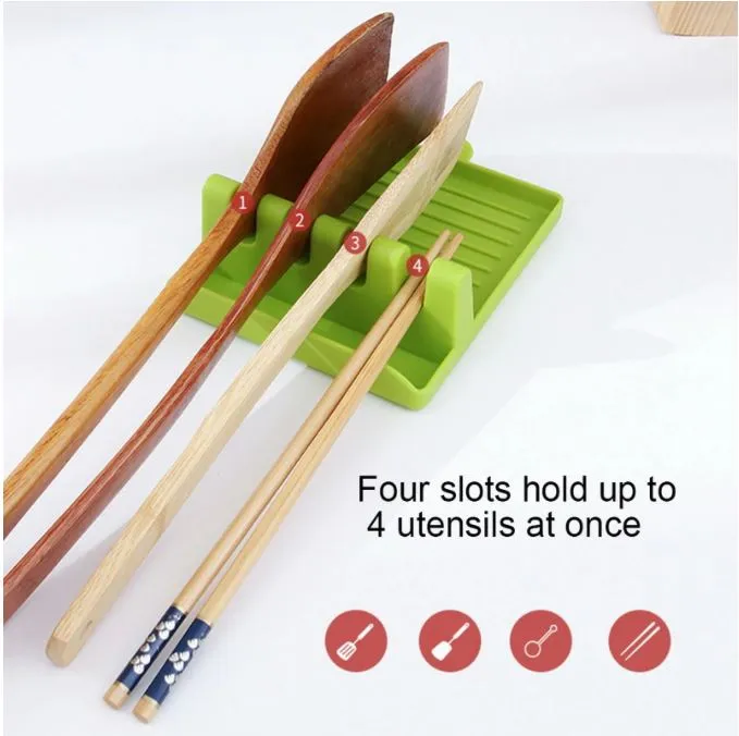 Picture of Spoon Holder, Spoon Rest Holder Utensil Organizer.