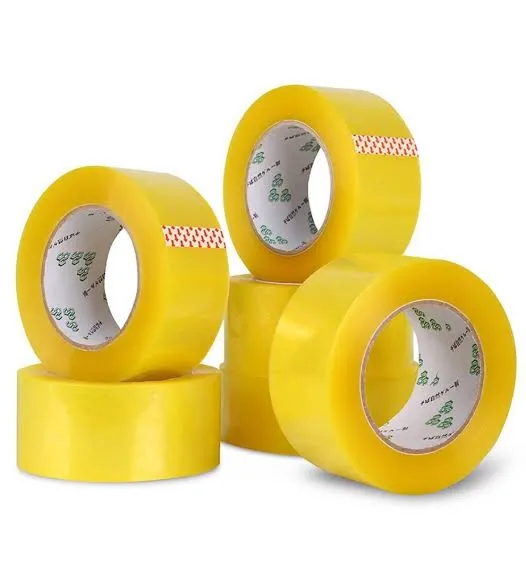 Picture of 2PCS Gum Tape for Carton Binding Wide 2.5" Yellow (inch) and Length 268 Meter (Big Size, 290 Yard)
