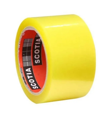 Picture of 2PCS Gum Tape for Carton Binding Wide 2.5" Yellow (inch) and Length 268 Meter (Big Size, 290 Yard)