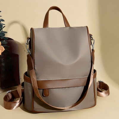 Picture of New Design Women Backpack Nylon Waterproof Anti-Theft Travel Bagpack(Coffee)