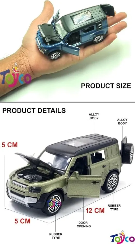 Picture of 1 PC Range Rover Alloy Diecast Metal SUV 1/32 Scale Car Toy for Kids Open Door Pull Back