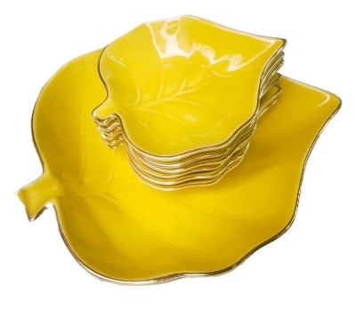 Picture of New design 7 Pcs Custard Set Sweet Bowl Set Including Serving Dish , Oven Proof porcelain Ceramic Porcelain Snack Bowl Set,Ceramic Soup & Firni Bati