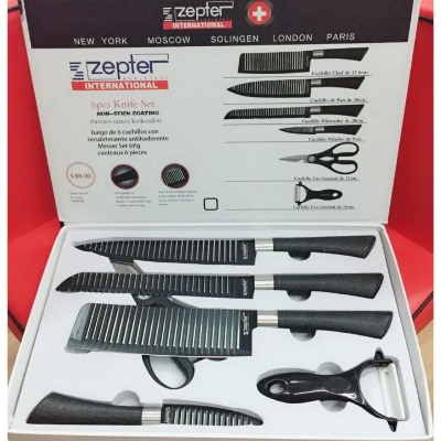Picture of 6 Pcs Knife Set Non-Stick Coating Stainless Steel