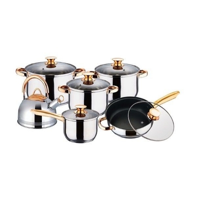 Picture of Kaisa Villa 12 Pcs Stainless Steel Cookware Set with Lid INDUCTION KV-1004