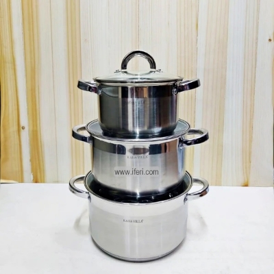 Picture of Kaisa Villa 6 Pcs Stainless Steel Cookware Set with Lid INDUCTION KV-2241