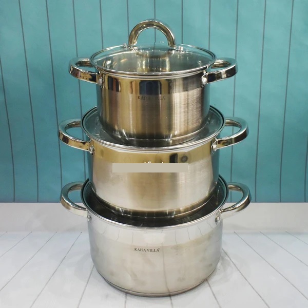Picture of Kaisa Villa 6 Pcs Stainless Steel Cookware Set with Lid INDUCTION KV-2241