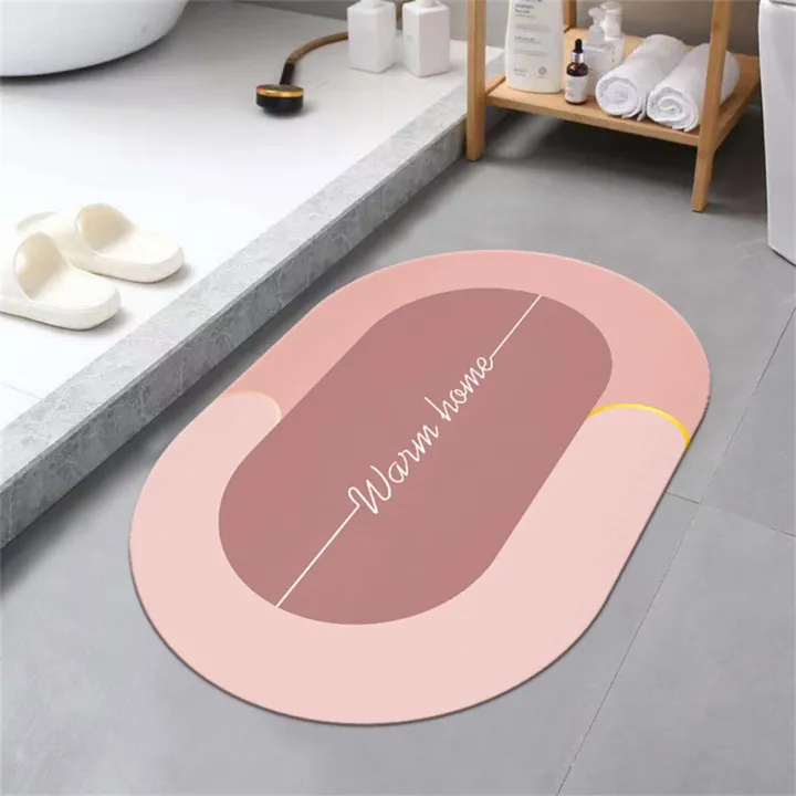 Picture of Bathroom Mat Absorbent Customize Modern Simple Non Slip Diatom Mud Quick Drying High Qualit Home Oil proof Kitchen Bath Mat