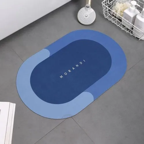 Picture of Bathroom Mat Absorbent Customize Modern Simple Non Slip Diatom Mud Quick Drying High Qualit Home Oil proof Kitchen Bath Mat
