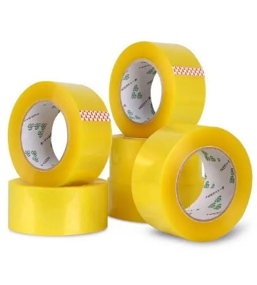 Picture of 2PCS Gum Tape for Carton Binding Wide 2.5" Yellow (inch) and Length 268 Meter (Big Size, 290 Yard)