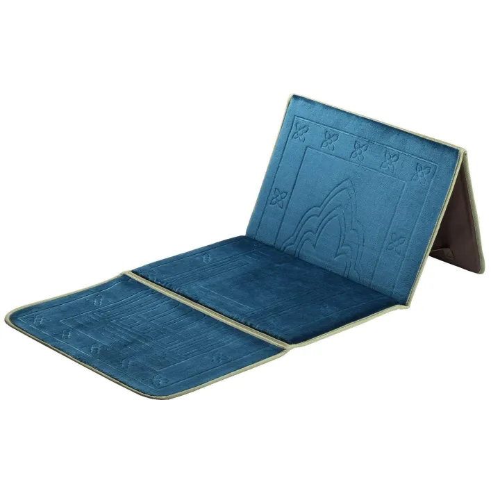 Picture of Foldable Luxury Backrest Prayer Mat Carpet Muslim Recliner Chair Travel Recliner.