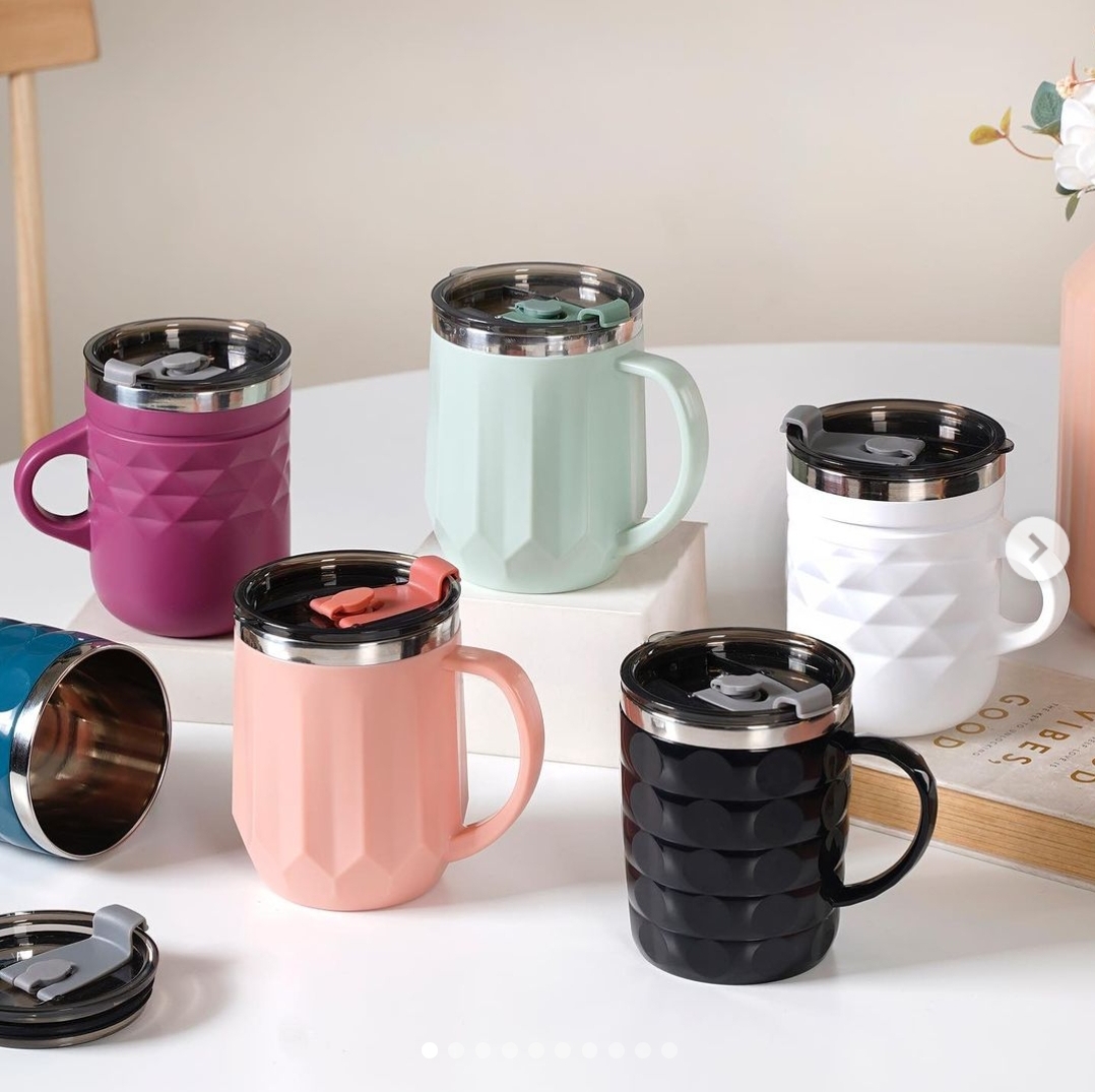 Picture of 1 PC Stainless Steel Insulated Multicolor 400ml Coffee Hot Mug MULTIPLE COLOR