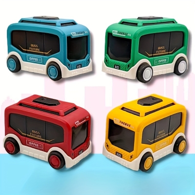 Picture of 1 PC Children's Toy Simulation Bus Model Car Inertiaing Car Gift For Children Toy Car