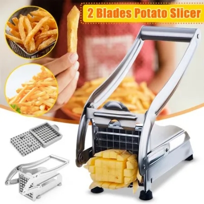 Picture of Potato chip cutter, potato corner slicer, potato cutter machine manually cutting potato slices potato slicer quick cutter potato slicer