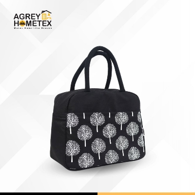 Buy Lunch Carry Bag, Cotton Fabric , Black, (10.5″x8.5″x5″)  Best Price In Bangladesh
