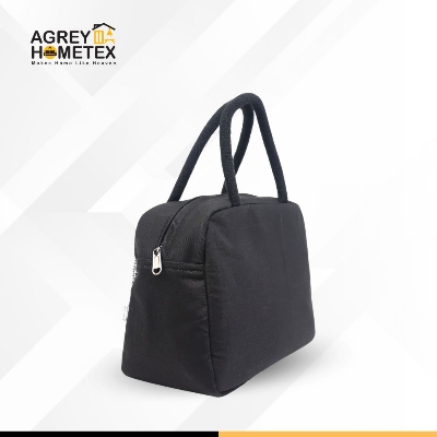 Buy Lunch Carry Bag, Cotton Fabric , Black, (10.5″x8.5″x5″)  Best Price In Bangladesh