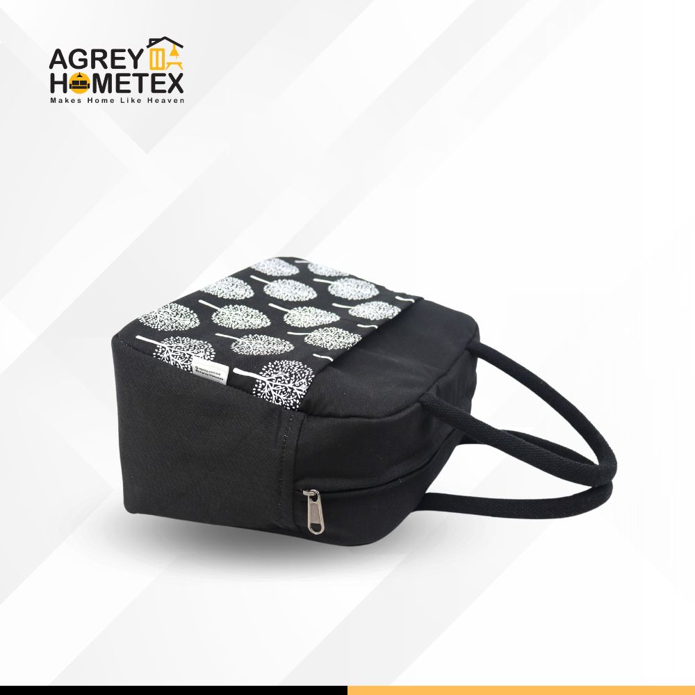 Buy Lunch Carry Bag, Cotton Fabric , Black, (10.5″x8.5″x5″)  Best Price In Bangladesh