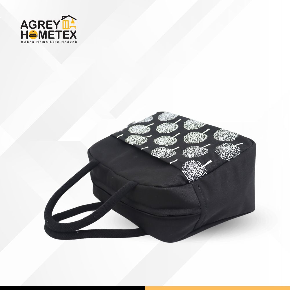 Buy Lunch Carry Bag, Cotton Fabric , Black, (10.5″x8.5″x5″)  Best Price In Bangladesh