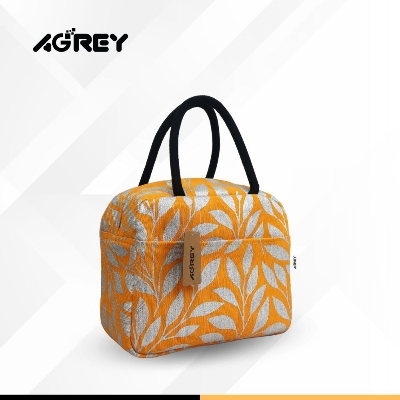 Buy Lunch Carry Bag, Jute Cotton , Yellow & Silver, (10.5″x8.5″x5″) Best Price In Bangladesh