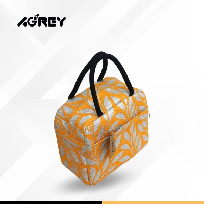 Buy Lunch Carry Bag, Jute Cotton , Yellow & Silver, (10.5″x8.5″x5″) Best Price In Bangladesh