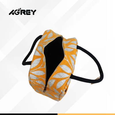 Buy Lunch Carry Bag, Jute Cotton , Yellow & Silver, (10.5″x8.5″x5″) Best Price In Bangladesh