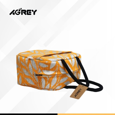 Buy Lunch Carry Bag, Jute Cotton , Yellow & Silver, (10.5″x8.5″x5″) Best Price In Bangladesh