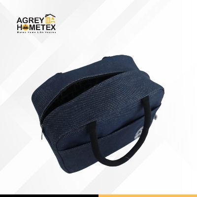 Buy Lunch Carry Bag, Denim Fabric , Navy Blue, (10.5″x8.5″x5″) Best Price In Bangladesh