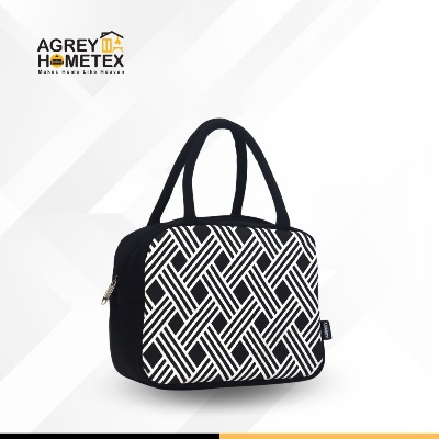 Buy Lunch Carry Bag, Cotton Fabric, Black & White, (9.5″x7.5″x5″)  Best Price In Bangladesh