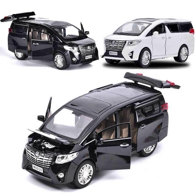 Picture of 1PC 1:32 Toyota Alphard MPV Diecasts Car Simulation Steering Shock Toy Vehicles Metal Car 6 Doors Open Model Car Sound Light Toys For Children Gift
